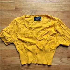 Cider Yellow Button-Up Women's Top